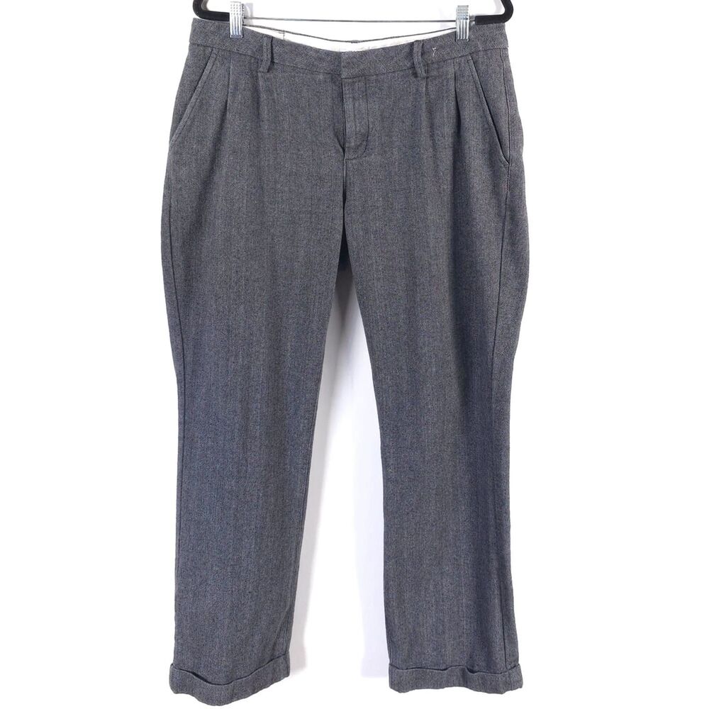LEVI’S MADE & CRAFTED Porter Tailored Chino Pleated Pants 34x28 Herringbone Gray